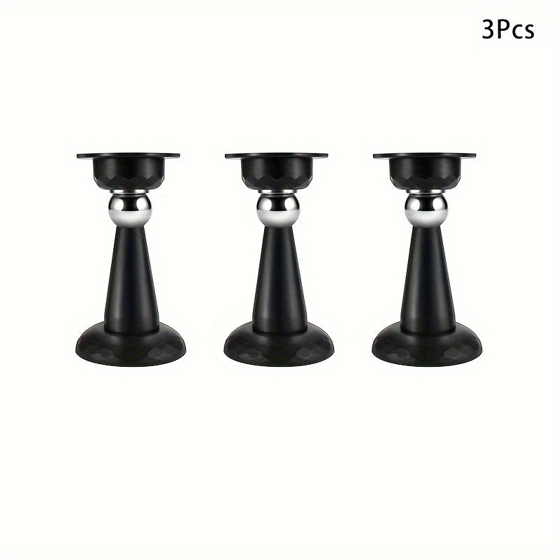 Set of 3 Magnetic Door Stoppers, Silicone Floor Magnets to Prevent Collisions, Ideal for Home And Bathroom Use - Made of Plastic