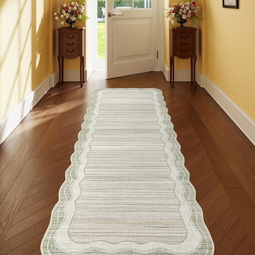 Beige Modern Area Rug Large Beige Abstract Minimalist Soft Non-Slip Low-Pile Modern Area Rugs | Washable Rugs For Living Room Bedroom Dining Room Home Office