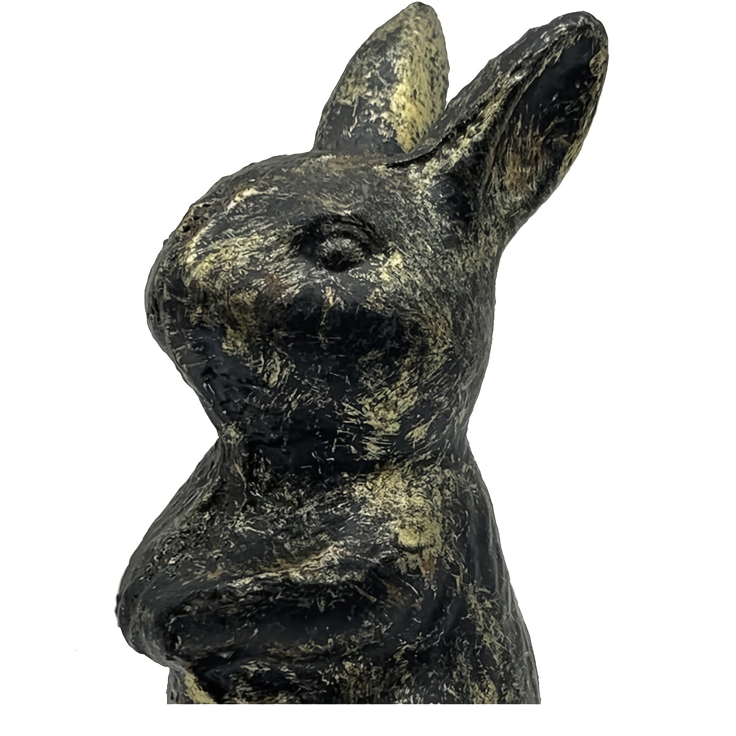Cute Rabbit Cast Iron Door Stop | Heavy Duty Decorative Door Stopper Wedge with Strong Grip for Home and Garden, Vintage Red Brown End
