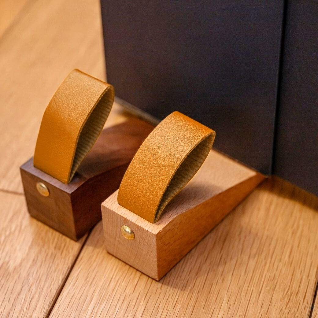 3 Pack Wooden Door Stopper Non Slip Door Stop Wedge Portable Door Holder Floor Door Stopper for Bedroom Home Office Anti Collision Door Holder Heavy Duty Door Stop