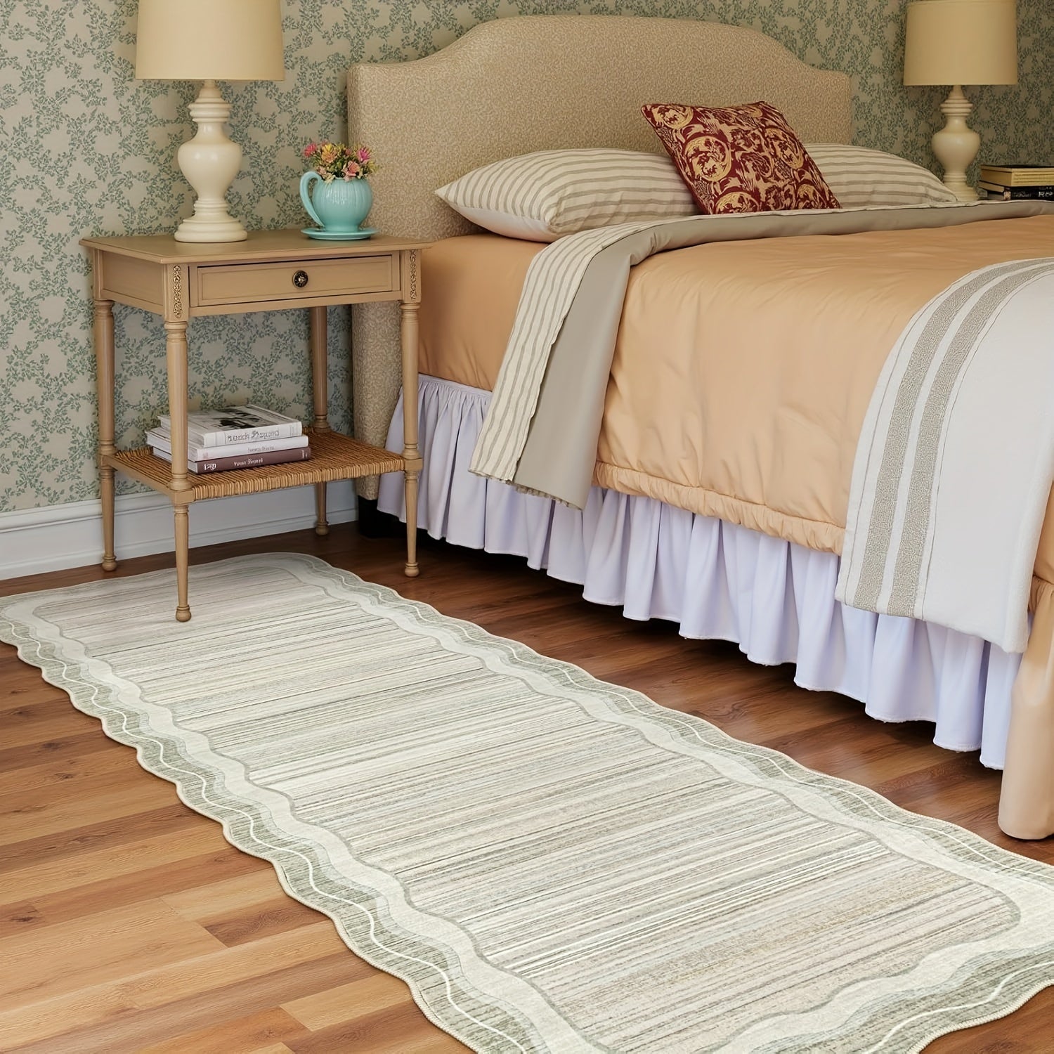 Beige Modern Area Rug Large Beige Abstract Minimalist Soft Non-Slip Low-Pile Modern Area Rugs | Washable Rugs For Living Room Bedroom Dining Room Home Office