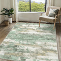 Modern Abstract Area Mat -Home Decor, Room Decor, Large Non-Slip Living Room Mat, Soft Machine Washable Mat for Dining Room, Bedroom & Office - Home Decoration in Sage Green, Blue, Dark Grey