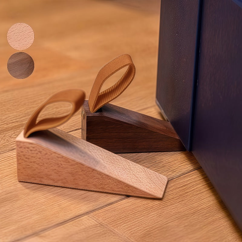 6pcs of Solid Wood Door Stoppers and Height-boosting Door Stoppers with Creative Anti-closing Function. Anti-closing Stoppers for Bedroom Movable Top Doors. Wooden Anti-collision Door Stoppers with Anti-slip Pads on The Bottom.