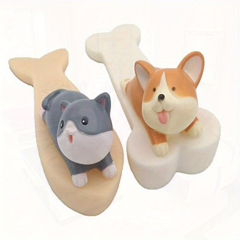 WONIU Cute Door Stopper Hedgehog Small Door Stops Animal Door Wedge for Offi Home Classroom Plastic 2 Inches
