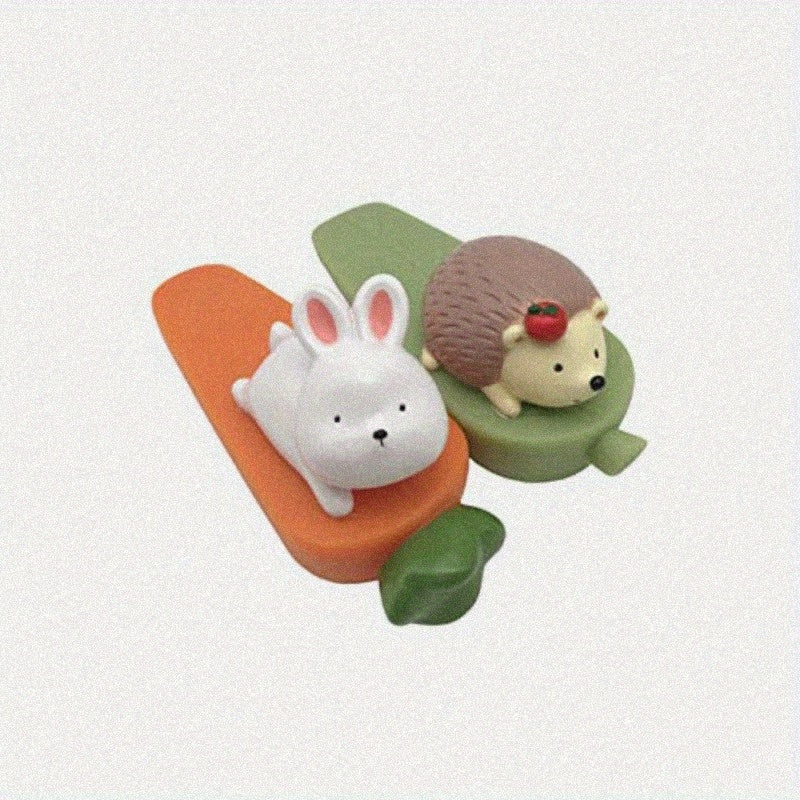 WONIU Cute Door Stopper Hedgehog Small Door Stops Animal Door Wedge for Offi Home Classroom Plastic 2 Inches