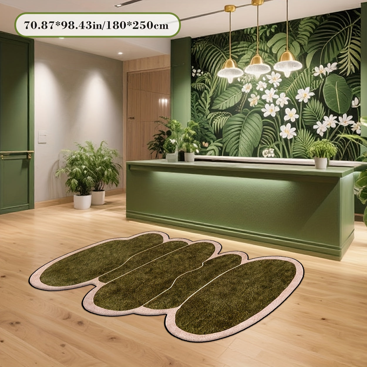 Modern Style with Irregular And Unique Patterns, a Fashionable And Creative Decorative Carpet Featuring Unconventional Shapes. This Carpet Adds a Distinctive Touch to Home Decor, Is Foldable for Easy Storage