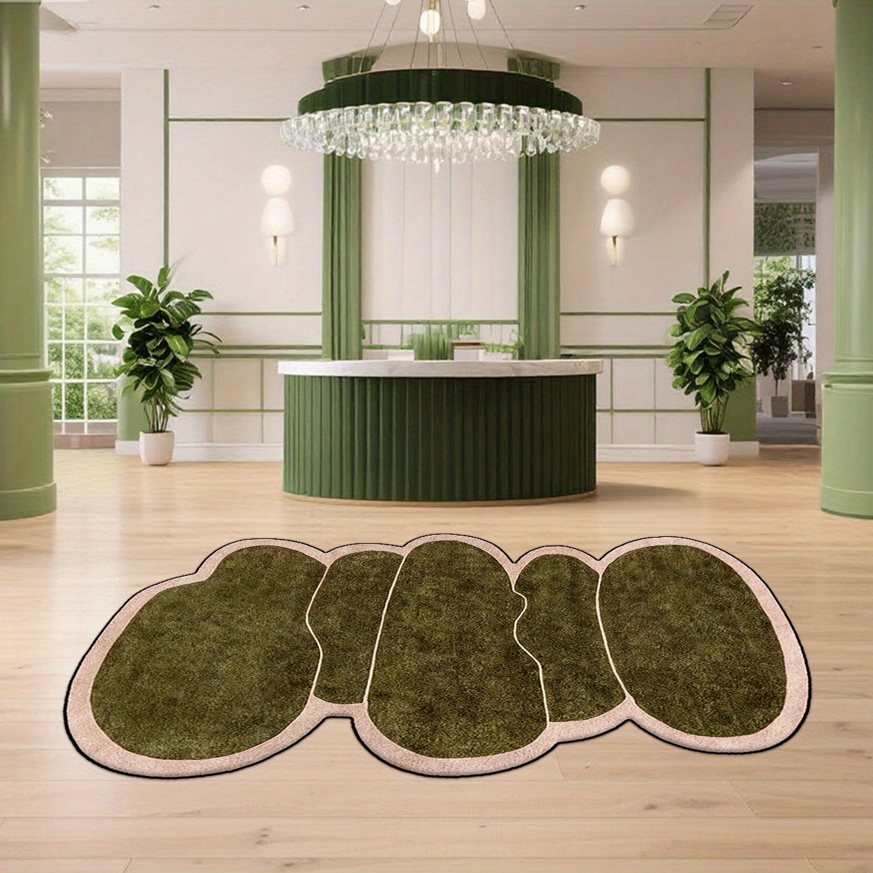 Modern Style with Irregular And Unique Patterns, a Fashionable And Creative Decorative Carpet Featuring Unconventional Shapes. This Carpet Adds a Distinctive Touch to Home Decor, Is Foldable for Easy Storage