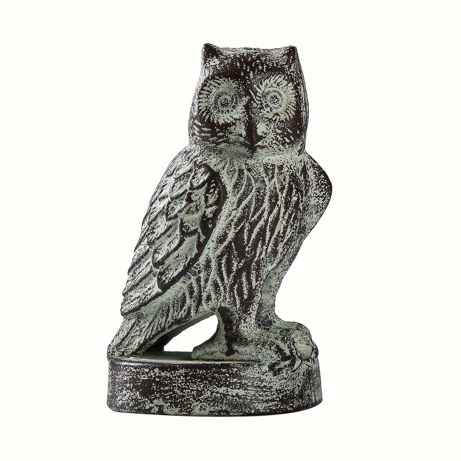 Vintage Owl Cast Iron Door Stopper - Heavy Duty Metal, Rustic Home Decor for Bottom of Doors